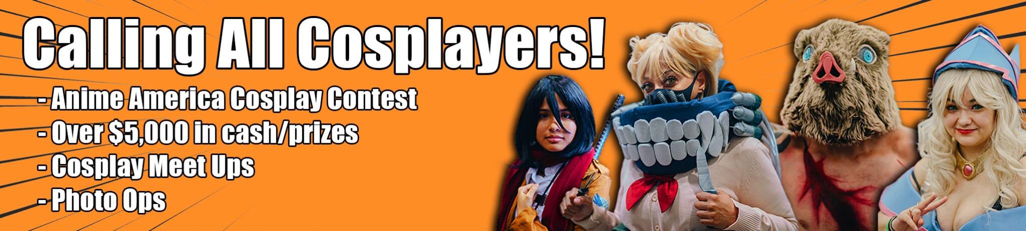 Banner: Calling all cosplayers!